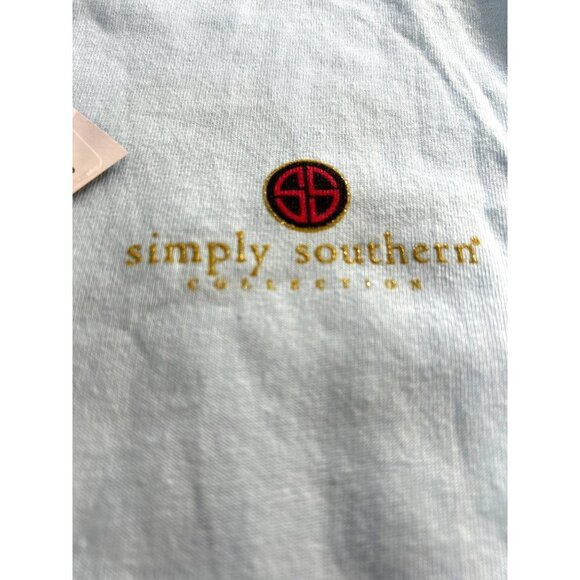 Simply Southern Collection Girls Long Sleeve Christmas Graphic Tee Blue Multi S - Picture 4 of 7